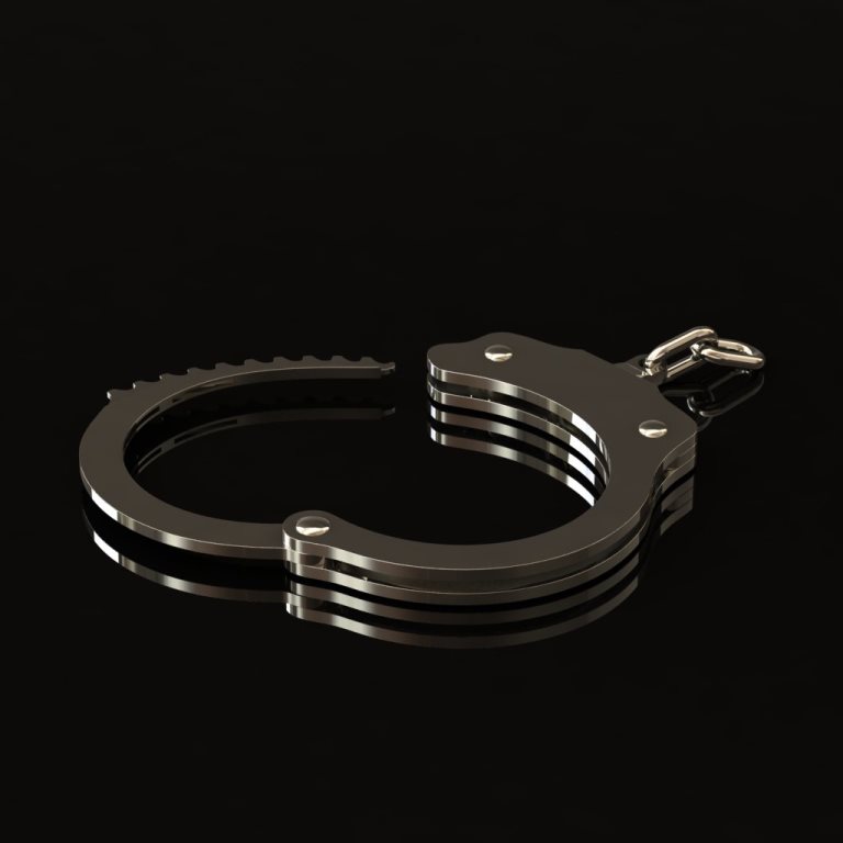 Браслет наручники из золота белого на заказ (Вес: 200 гр.)