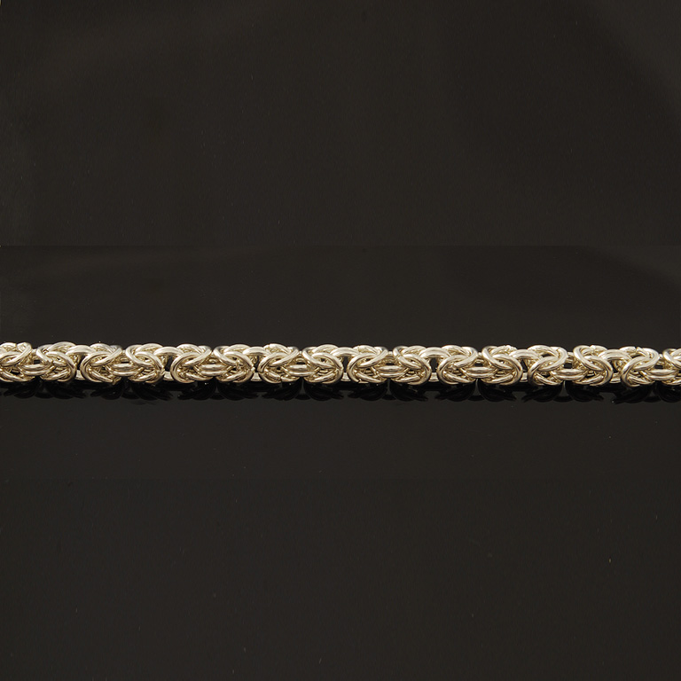 Серебряная цепочка на заказ плетение Лисий хвост Собранный (цена за грамм)