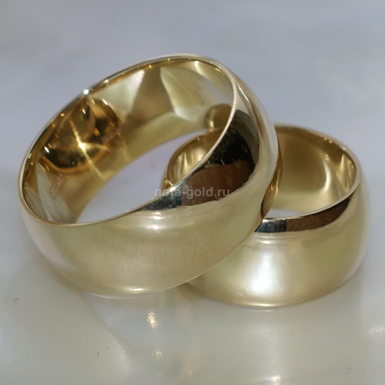 Ювелирная мастерская Nota-Gold изготовила на заказ обручальные кольца классические из желтого золота 585 пробы.