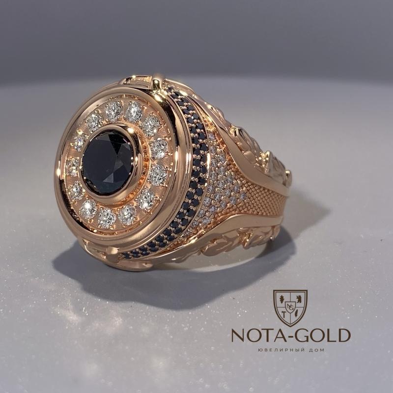 Золотой перстень с бриллиантами