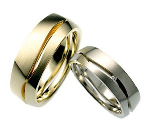 Обручальные кольца с необычной  "волной" на заказ (Вес пары: 14 гр.)