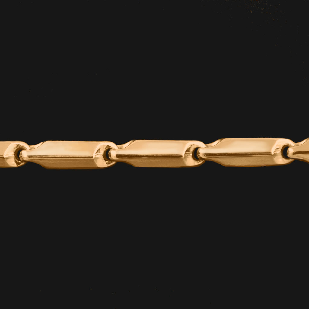 Золотая пустотелая дутая цепочка плетение Гексагон (цена за грамм)