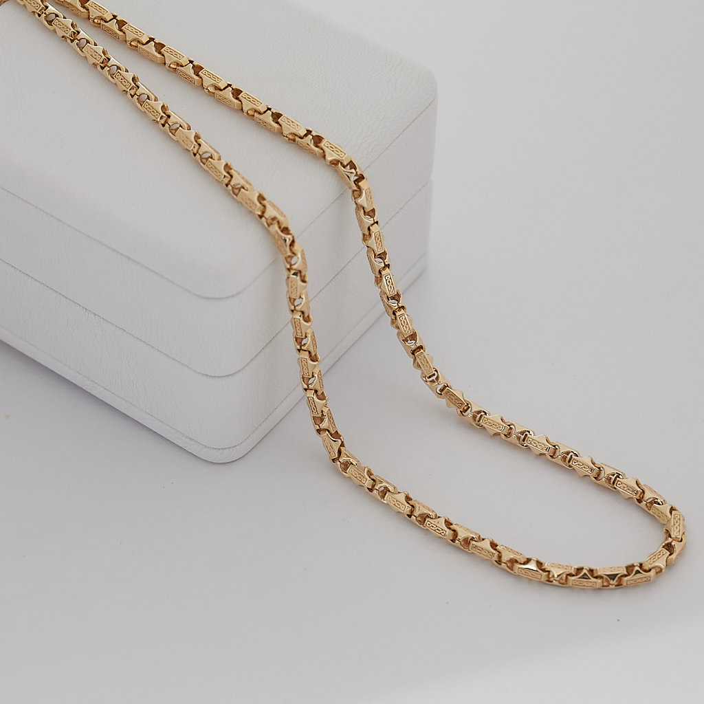 Золотая цепочка эксклюзивное плетение Краб Луксор (цена за грамм)