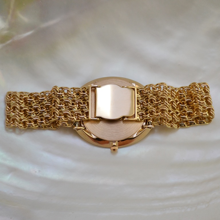 Золотой браслет плетения Тройной Бисмарк для часов на заказ (цена за грамм)