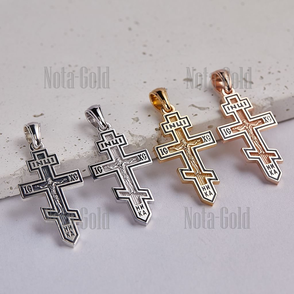 Православные нательные крестики из золота и серебра