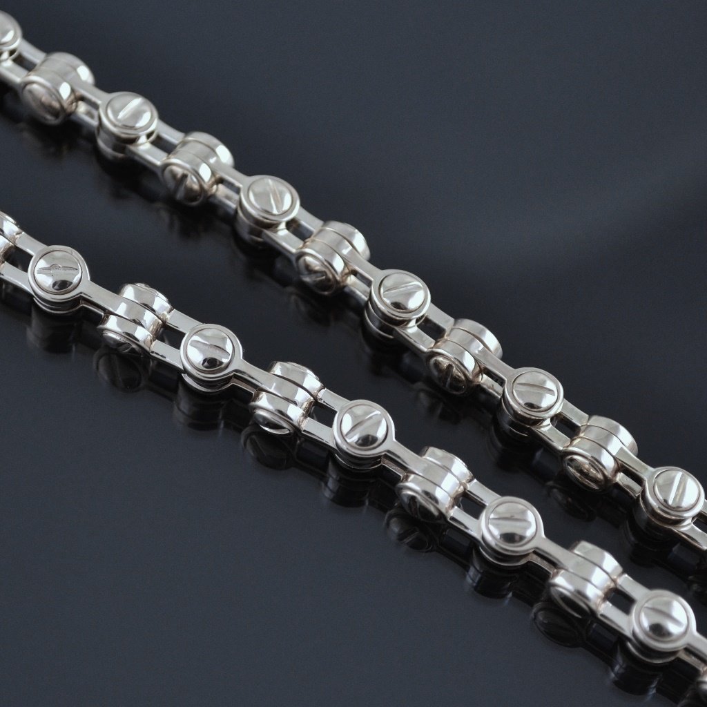 Серебряная цепочка эксклюзивное плетение Винт на заказ (цена за грамм)