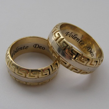 Обручальные кольца с орнаментом египетским на заказ (Вес пары: 13 гр.)