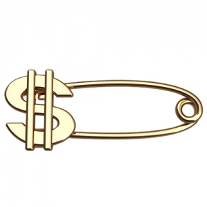 Булавка со знаком доллара из красного золота 90009 (Вес: 1,24 гр.)
