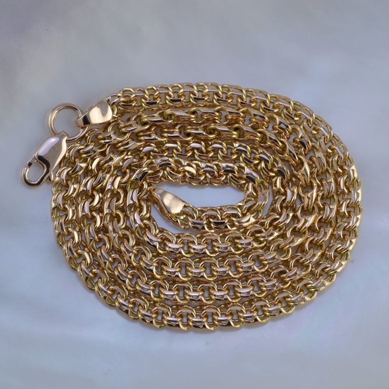 Золотая цепочка плетение Бисмарк Ручной (цена за грамм)