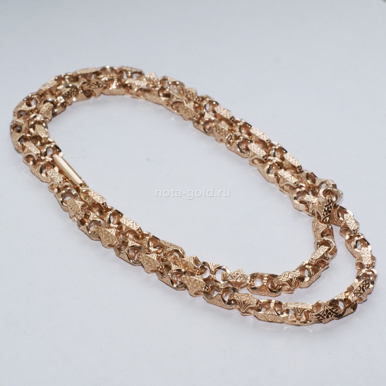 Ювелирная мастерская Nota-Gold изготовила на заказ золотую цепь плетения Краб