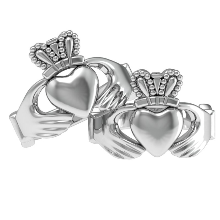 Кладдахские обручальные кольца из серебра на заказ (Вес пары: 16 гр.)
