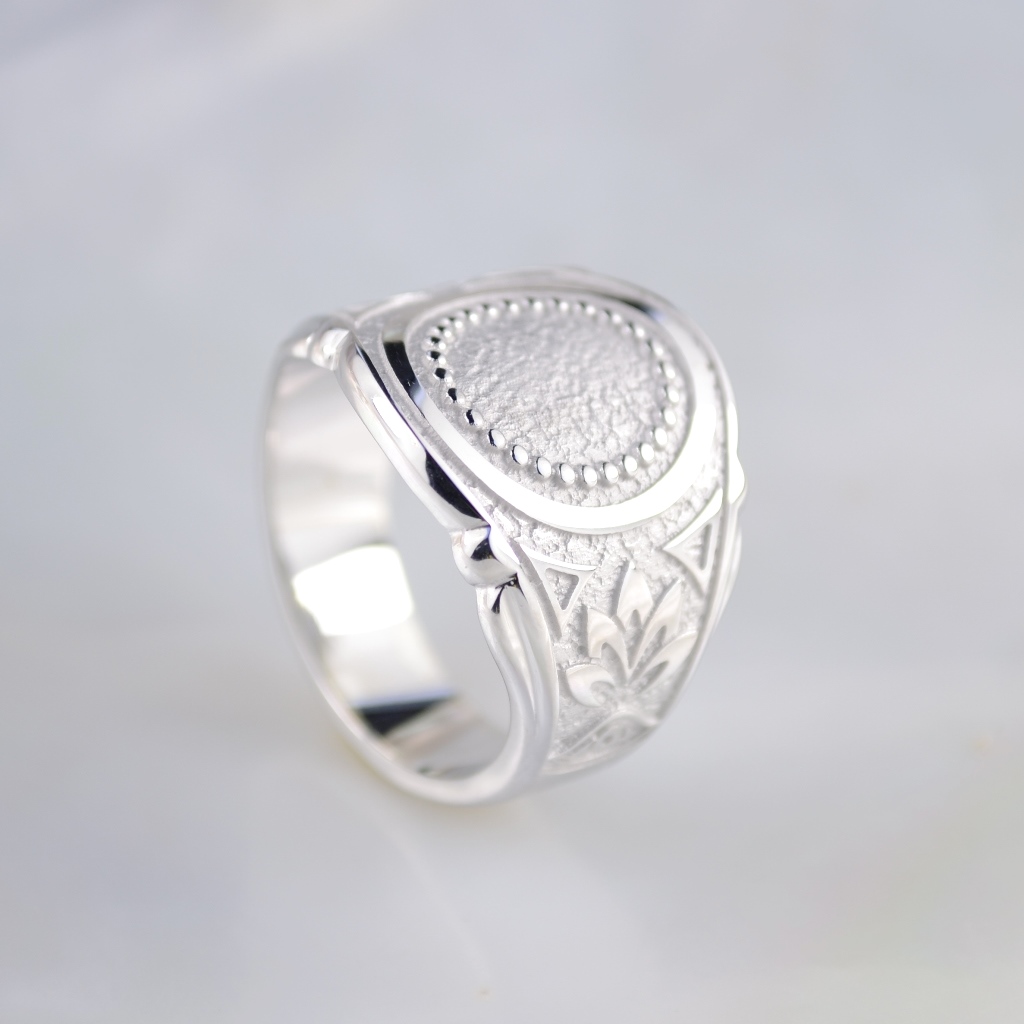 Женское широкое кольцо из серебра по эскизу Клиента (Вес: 8,5 гр.)