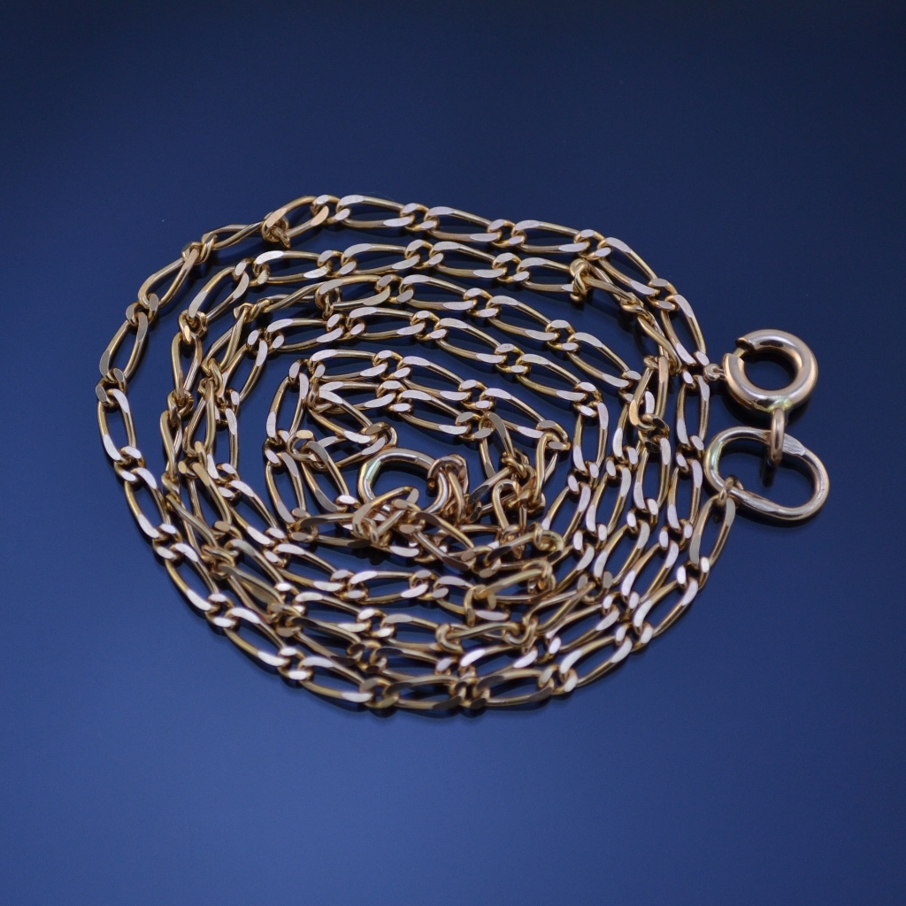 Золотая цепочка плетение Фигаро станочное (цена за грамм)