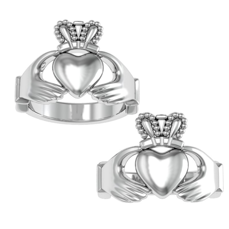 Кладдахские обручальные кольца из серебра на заказ (Вес пары: 16 гр.)