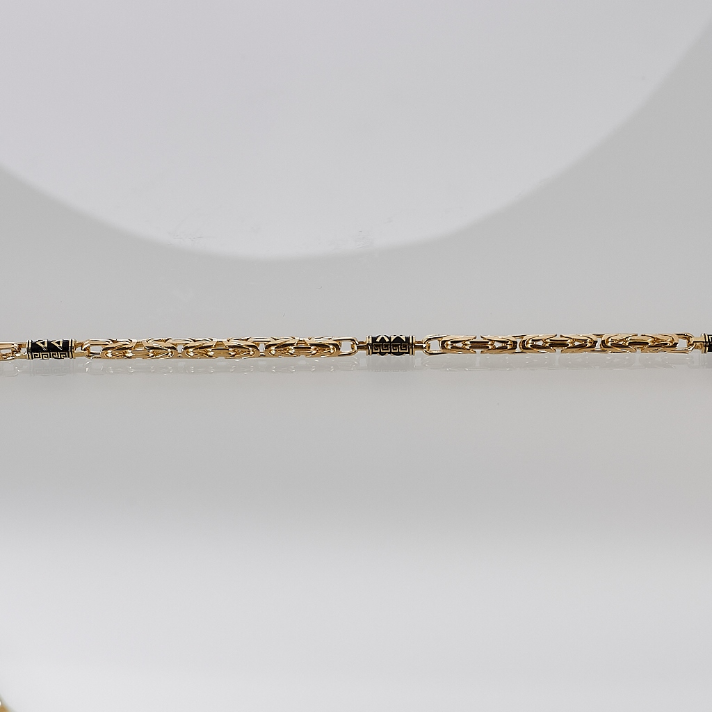 Золотая цепочка эксклюзивное плетение Лисий хвост с Рунами (цена за грамм)