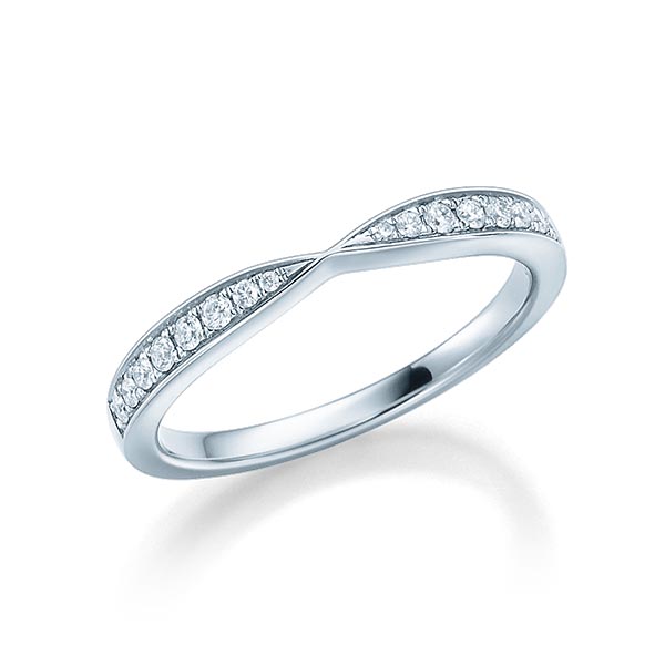 Женское кольцо из белого золота с россыпью бриллиантов 0,2 карат (Вес: 2,5 гр.)