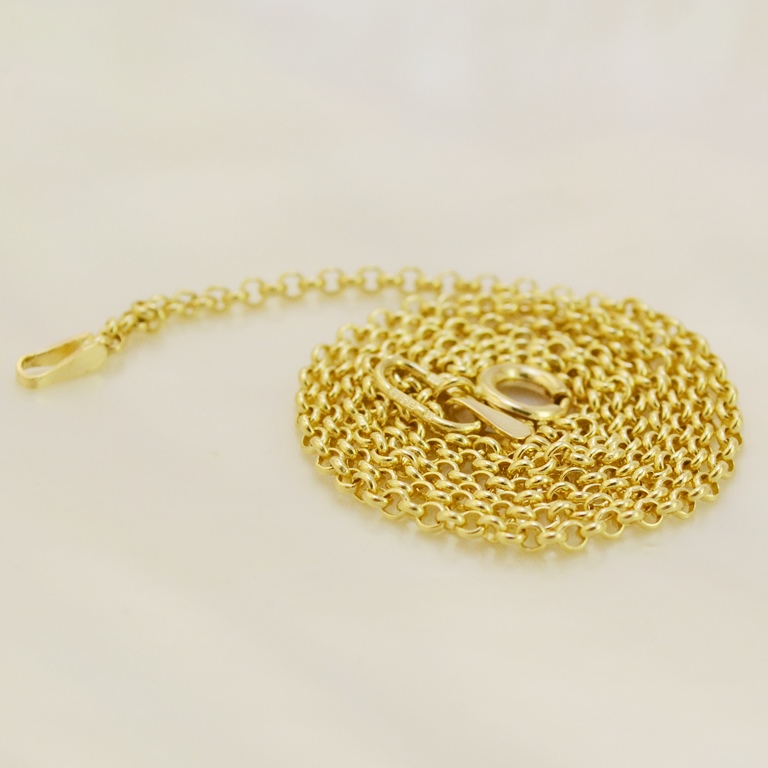 Золотая цепочка плетение Французское станочное диаметром 2мм на заказ (цена за грамм)