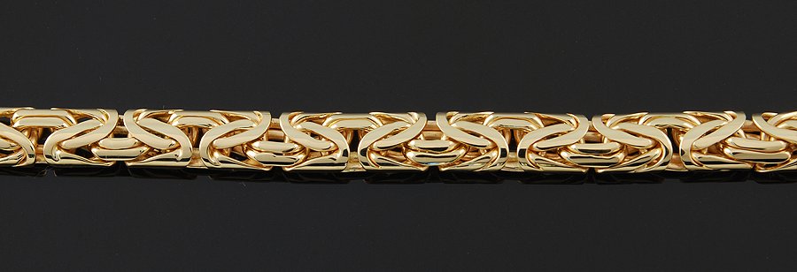 Золотой браслет на заказ плетение Лисий хвост (Плоский) (цена за грамм)
