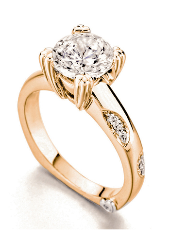 Помолвочное кольцо с бриллиантами 0,647 карат (Вес: 5 гр.)
