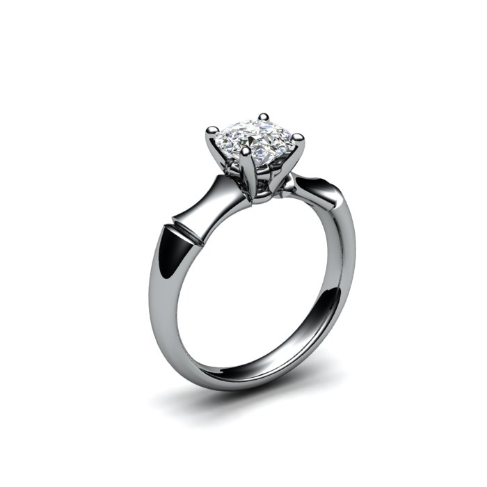 Классическое помолвочное кольцо с бриллиантом 0,5 карат (Вес: 4,5 гр.)
