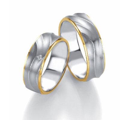 Комбинированные обручальные кольца на заказ (Вес пары: 14 гр.)