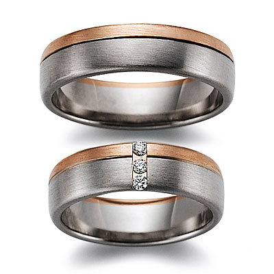 Комбинированные обручальные кольца на заказ (Вес пары: 14 гр.)