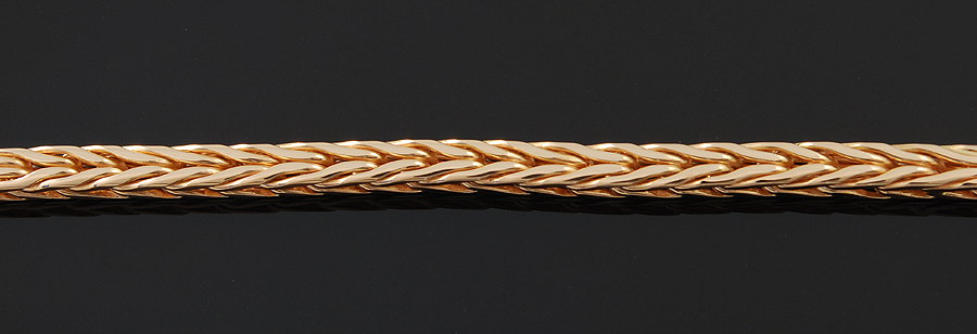 Золотой браслет на заказ плетение Колос