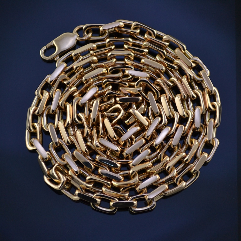 Золотая цепочка плетение якорное Якорь (обточенный) на заказ (цена за грамм)