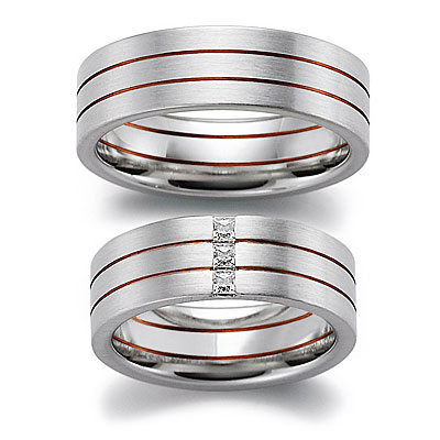 Комбинированные обручальные кольца на заказ (Вес пары: 17 гр.)