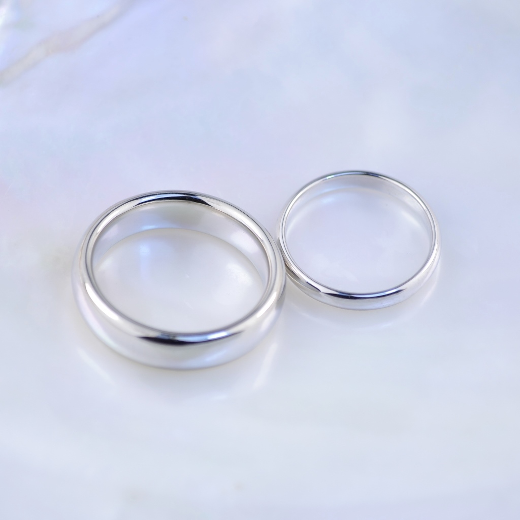 Классические обручальные кольца из платины мужское широкое (Вес пары: 19 гр.)
