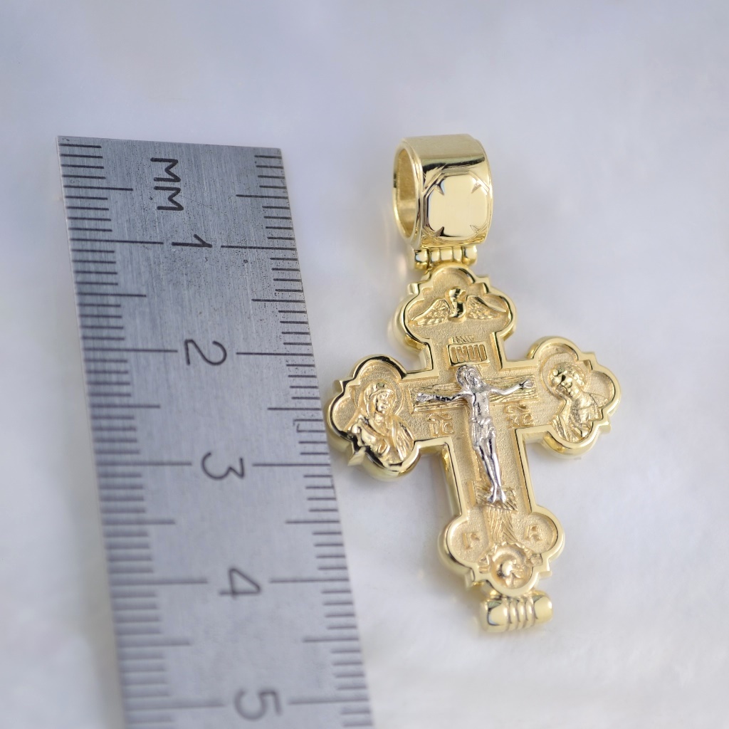 Мужской нательный крест православный из золота не открывающийся (Вес: 13 гр.)