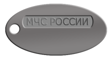 Сувенирный серебряный жетон МЧС России с гравировкой (Вес: 11 гр.)