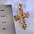Серебряный плетеный крест с позолотой, распятием и бриллиантом (Вес: 7 гр.)
