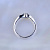 Оригинальное кольцо из белого золота с бриллиантом (Вес: 2,5 гр.)