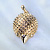 Золотая подвеска ёжик с бриллиантами в глазках и носике (Вес: 5,5 гр.)