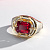 Перстень из желтого и белого золота с крупным рубином октагон (Вес 17,5 гр.)