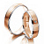 Двухцветные матовые обручальные кольца с бриллиантом на заказ (Вес пары: 11 гр.)