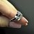 Серебряное кольцо с пяточкой ребёнка с фианитом из серебра 925 пробы (Вес: 5 гр.)