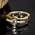 Кольцо с вырезами из желтого и белого золота с бриллиантами (Вес 9,2 гр.)