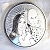 Полновесная серебряная медаль с фотогравировкой пары в подарок на годовщину свадьбы - 25 лет (Вес 823 гр.)