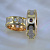 Православные обручальные кольца с рубином и бриллиантами (Вес пары: 27 гр.)