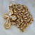 Эксклюзивная цепь плетения Краб Большой и крест из красного золота с бриллиантами (Вес: 105 гр.)