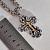 Тяжёлый мужской крест из золота с бриллиантами и эмалью эксклюзивного дизайна (Вес: 25 гр.)