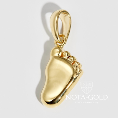Подвеска на заказ след ноги (в виде следа ноги) ножка младенца (Вес: 2 гр.)