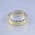 Женское кольцо с узорами без камней из двухцветного золота (Вес: 4,5 гр.)
