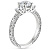 Помолвочное кольцо с узором и тремя бриллиантами 0,7 карат (Вес: 6 гр.)