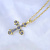 Старославянский крестик с символикой из чернёного золота на золотой цепочке плетение Французское (Вес: 7 гр.)