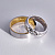 Двухцветные золотые обручальные кольца с узором, гравировкой и чернением (Вес пары 15,3 гр.)