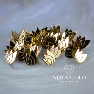 Корпоративные золотые значки для компании (Вес: 1,5 гр.)