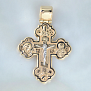 Серебряный позолоченный православный мужской крест с личным ликом святого (Вес: 8 гр.)